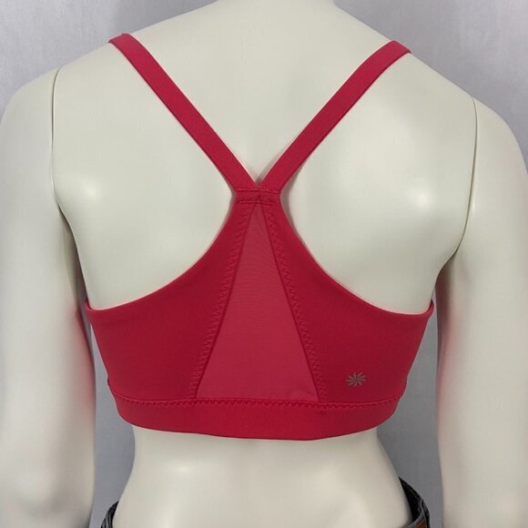 Athleta Women's Athletic Padded Sports Bra Top Coral Pink Size M NWOT - Picture 5 of 8